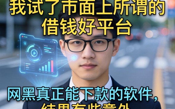 我试了市面上所谓的借钱好平台和网黑真正能下款的软件，结果有些意外