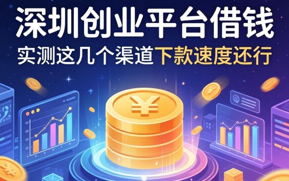 深圳创业平台借钱：实测这几个渠道下款速度还行