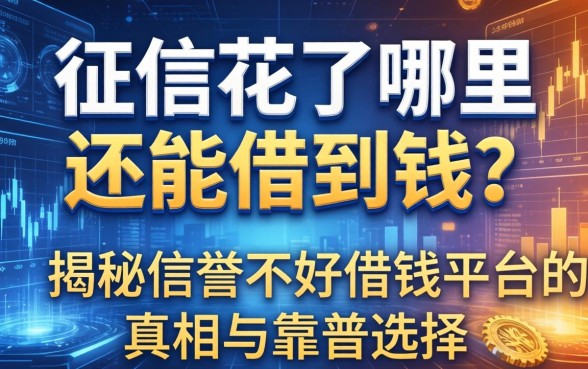 征信花了哪里还能借到钱？揭秘信誉不好借钱平台的真相与靠谱选择