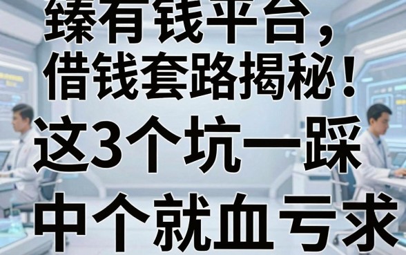 臻有钱平台借钱套路揭秘：这3个坑踩中一个就血亏