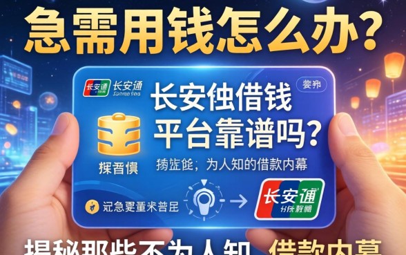 急需用钱怎么办?长安通借钱平台靠谱吗?揭秘那些不为人知的借款内幕