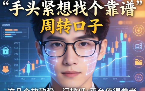手头紧想找个靠谱的周转口子，这几个放款稳、门槛低的平台值得参考