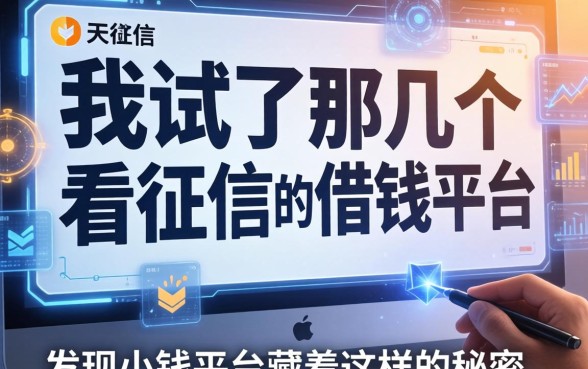 我试了那几个不看征信的借钱平台，发现小钱平台藏着这样的秘密