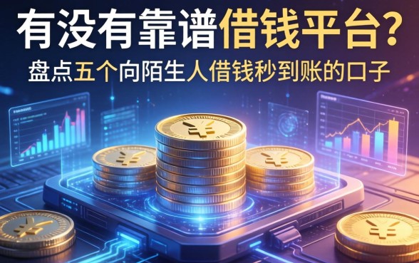 有没有靠谱的借钱平台？盘点五个向陌生人借钱秒到账的口子