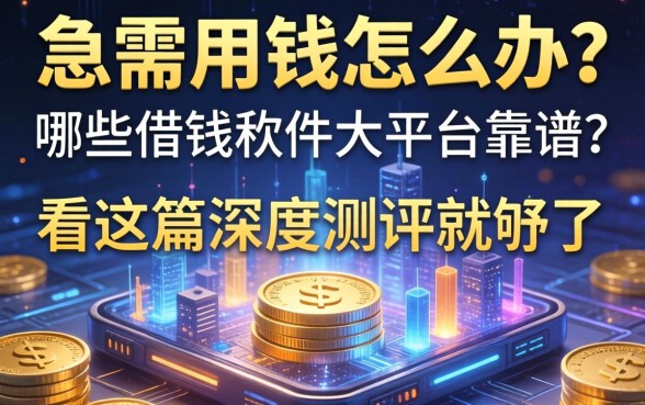 急需用钱怎么办？哪些借钱软件大平台靠谱？看这篇深度测评就够了