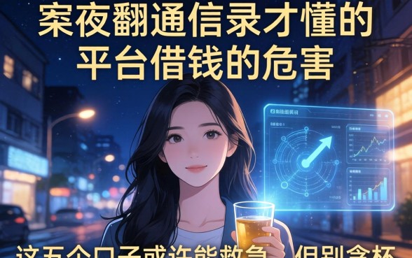 深夜翻通讯录才懂的平台借钱的危害：这五个口子或许能救急，但别贪杯