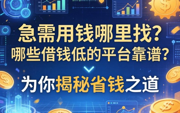 急需用钱哪里找？哪些借钱低的平台靠谱？这篇文章为你揭秘省钱之道