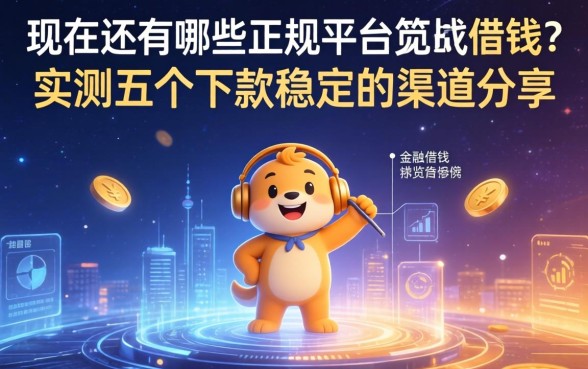 现在还有哪些正规平台可以借钱？实测五个下款稳定的渠道分享