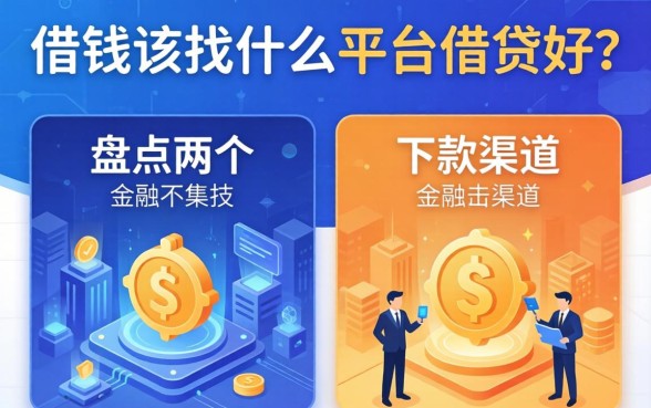 借钱该找什么平台借钱好？盘点两个不同类型的下款渠道