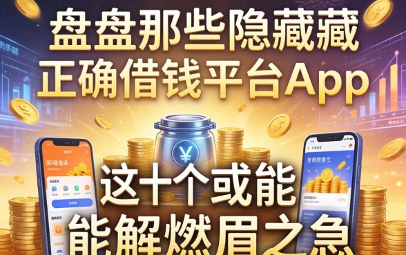 盘点那些隐藏的正确借钱平台app，这十个或许能解燃眉之急