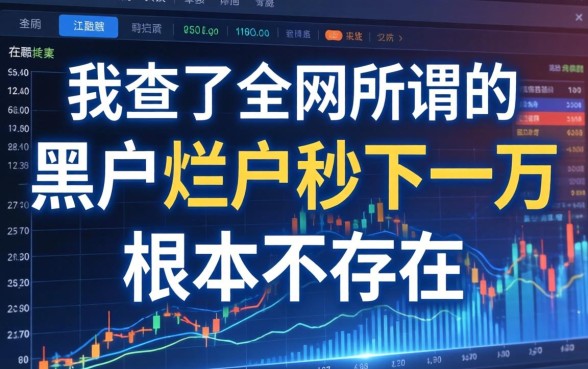 我查了全网数据，发现所谓的黑户烂户秒下一万根本不存在