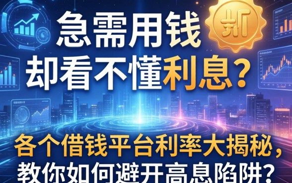 急需用钱却看不懂利息？各个借钱平台利率大揭秘，教你如何避开高息陷阱？