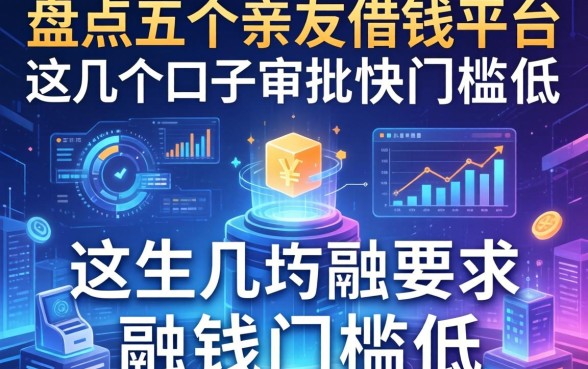 盘点五个亲友借钱平台，这几个口子审批快门槛低