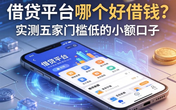 手机借贷平台哪个好借钱？实测五家门槛低的小额口子