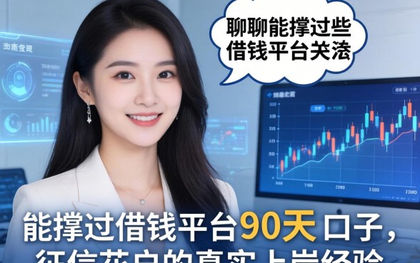 聊聊那些能撑过借钱平台90天的口子，征信花户的真实上岸经验