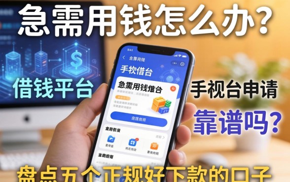 急需用钱怎么办？手机借钱平台申请靠谱吗？盘点五个正规好下款的口子