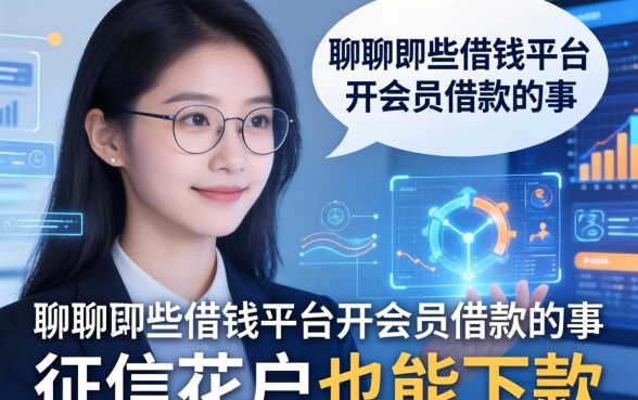 聊聊那些借钱平台开会员借款的事，征信花户也能下款