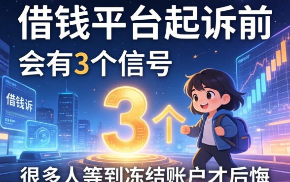 借钱平台起诉前会有这3个信号,很多人等到冻结账户才后悔