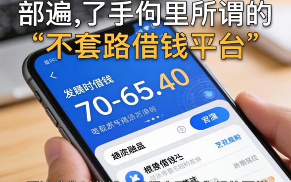我翻遍了手机里所谓的“不套路借钱平台”，发现这些临时借钱的口子根本不是你想的那样