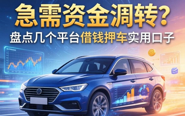 急需资金周转？盘点几个平台借钱押车的实用口子
