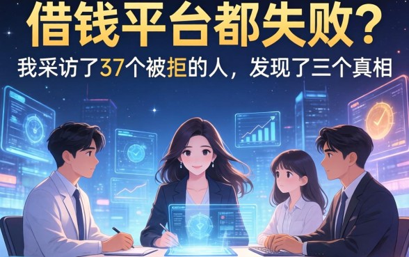 借钱平台都失败？我采访了37个被拒的人，发现了三个真相
