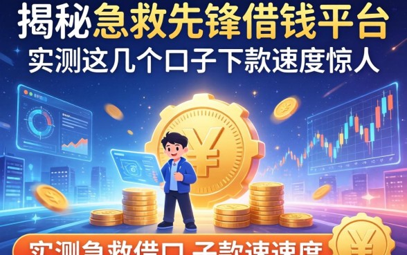 揭秘急救先锋借钱平台：实测这几个口子下款速度惊人