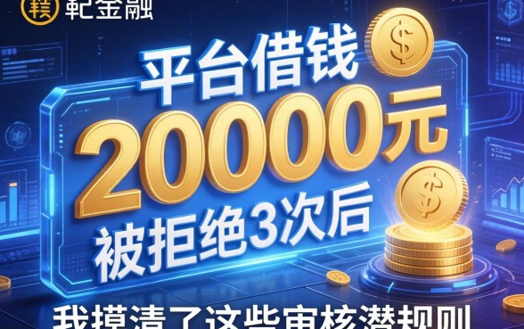 平台借钱20000元被拒3次后，我摸清了这些审核潜规则