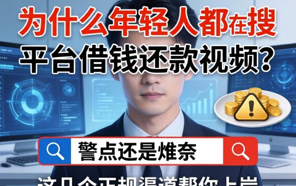 为什么年轻人都在搜平台借钱还款视频？是警示还是无奈，这几个正规渠道帮你上岸