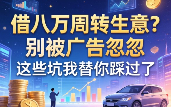 借八万周转生意？别被广告忽悠，这些坑我替你踩过了