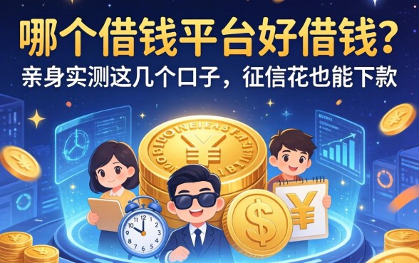 哪个借钱平台好借钱？亲身实测这几个口子，征信花也能下款