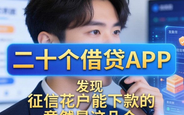 我翻了二十个借贷APP，发现征信花户能下款的竟然是这几个