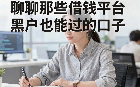 聊聊那些借钱平台黑户也能过的口子，亲身实测这几家下款挺稳