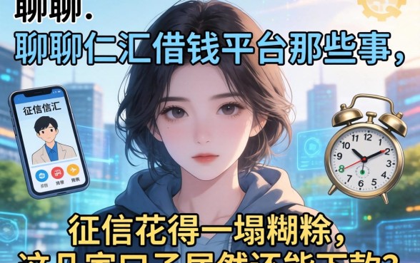 聊聊仁汇借钱平台那些事：征信花得一塌糊涂，这几家口子居然还能下款？