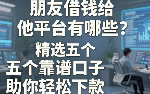 朋友借钱给他平台有哪些？精选五个靠谱口子助你轻松下款
