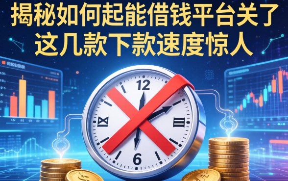 揭秘如何把能借钱的平台关了，这几款下款速度惊人