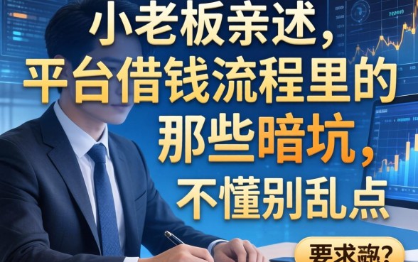 小老板亲述：平台借钱流程里的那些暗坑，不懂别乱点