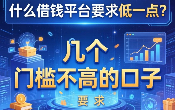 什么借钱平台要求低一点?整理了几个门槛不高的口子
