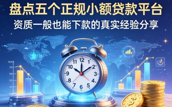 盘点五个正规小额贷款平台，资质一般也能下款的真实经历分享