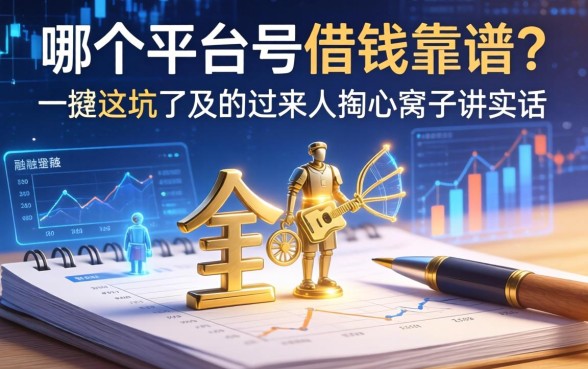 哪个平台号借钱靠谱？一个被坑过的过来人掏心窝子讲实话