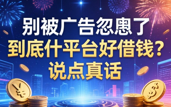 别被广告忽悠了，到底什平台好借钱？说点真话