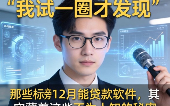 我试了一圈才发现，那些标榜12月能贷款的软件，其实藏着这些不为人知的秘密