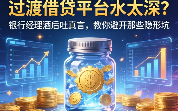 过渡借钱平台水太深？银行经理酒后吐真言，教你避开那些隐形坑