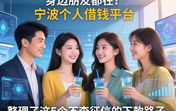 身边朋友都在问宁波个人借钱平台，整理了这5个不查征信的下款路子