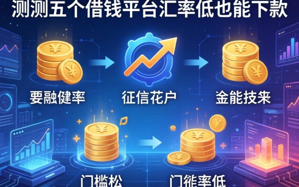 实测五个借钱平台汇率低且门槛松，征信花户也能下款