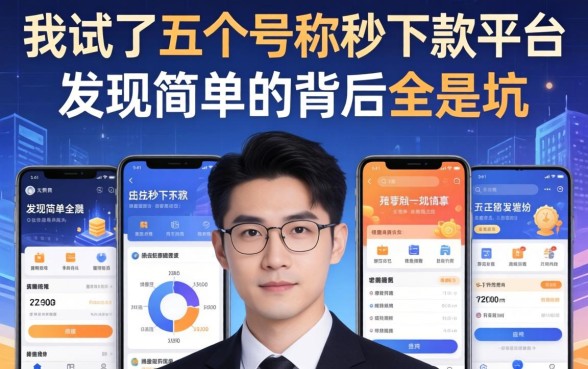 我试了五个号称秒下款的平台，发现简单的背后全是坑