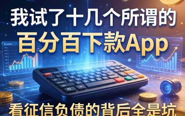 我试了十几个所谓的百分百下款app，发现不看征信负债的背后全是坑
