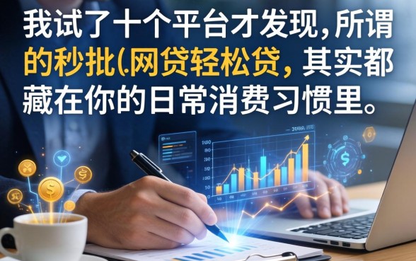 我试了十个平台才发现，所谓的秒批网贷轻松贷，其实都藏在你的日常消费习惯里