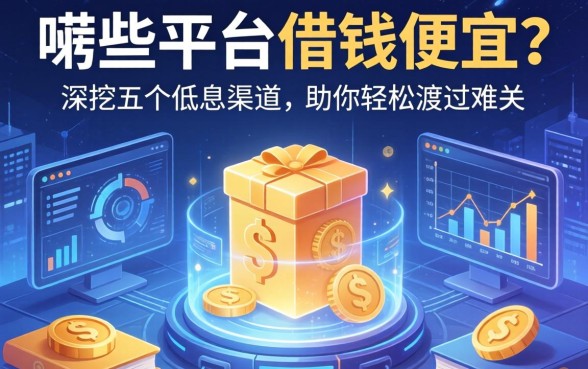 哪些平台借钱便宜？深挖五个低息渠道，助你轻松渡过难关