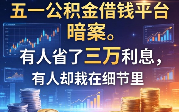 五一公积金借钱平台暗访：有人省了三万利息，有人却栽在细节里