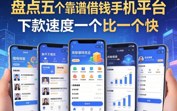 盘点五个靠谱的借钱手机平台的，下款速度一个比一个快